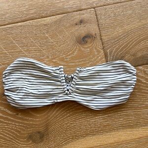 Frankie’s Bikinis Striped Bandeau Bikini Top sz XS